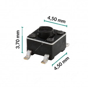 0 Pulsante 4,5x4,5x3,7mm - Conf. da 10 pz (normalmente aperto)